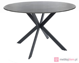 Stół TALIA Signal ø120, Szary marmur + czarny mat
