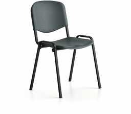 Krzesło NELSON, plastikowe siedzisko, czarny, ciemnoszary