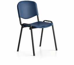 Krzesło NELSON, plastikowe siedzisko, czarny, niebieski