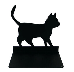 Elior Czarna podpórka na książki z dekoracją Z3-L89