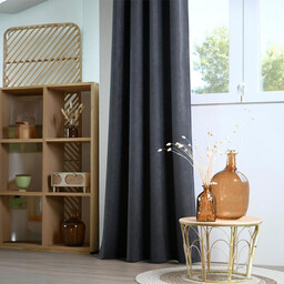 Stof Zasłona termoizolacyjna HARVARD antracyt 140 x 260 cm zestaw 2 szt.