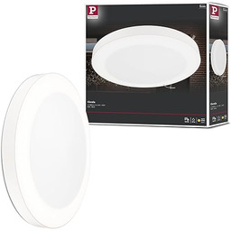 Paulmann 94528 lampa zewnętrzna LED Circula lampa sufitowa z czujnikiem zmierzchu/ruchu IP44 okrągła z 1x14 W ciepły biały beżowy plastik 3000 K