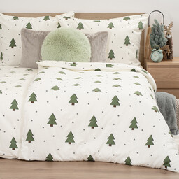 4Home Pościel flanelowa Little Trees, 140 x 220 cm, 70 x 90 cm, 140 x 220 cm, 70 x 90 cm