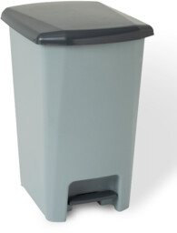 Plastikowy kosz na śmieci 60L szaro-antracytowy