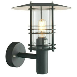 Norlys - Stockholm Zewnętrzna Lampa Ścienna Mała Czarna