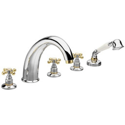 Bateria pięcioelementowa do wanny ANTEA, chrom/złoto