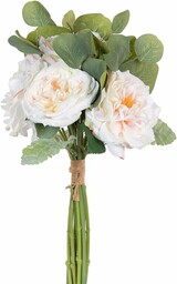 BigBuy Home Bukiet biały zielony róże 20 x 23 x 41 cm