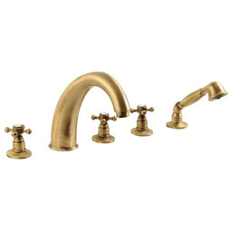 Bateria pięcioelementowa do wanny ANTEA mosiądz antyczny