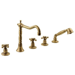 Pięcioelementowa bateria do wanny ANTEA mosiądz antyczny