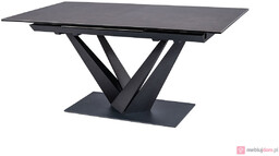Stół SORENTO 160 Signal 90x160-220, Czarny + czarny mat