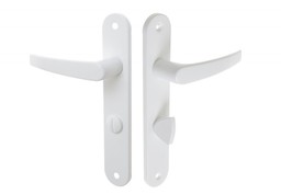 Klamka drzwiowa GAMAR METRO 72 WC biała ze sprężyną (do wyczerpania zapasów)