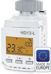 Elektrobock HD13-L programowalny termostat grzejnikowy, 280 W, 230 V, biały, kompaktowy