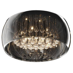 ZUMA LINE Plafon Crystal C0076-06X-F4FZ szklana dymiona oprawa z kryształkami