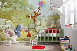 Komar Disney Kubuś Puchatek tapeta z balonami, winyl, wielokolorowa, 368 x 0,2 x 254 cm