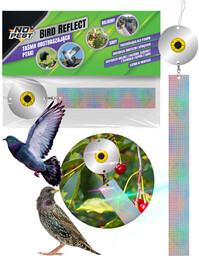 Odstraszacz ptaków, gołębi, szpaków na balkon, do sadu taśma odblaskowa No Pest Bird Reflect 65 cm
