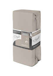 Faro Prześcieradło jersey z gumką soft 140x200 szare na materac 25 cm