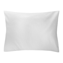 Darymex Poszewka hotelowa 50x70 biała adamaszkowa na zakładkę paski 4 mm