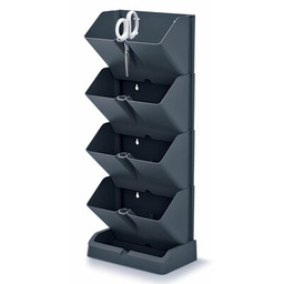 PROSPERPLAST Kwietnik Mini Cascade IO1W200-S433 19.5 x 47.5 x 11.4 cm Antracytowy