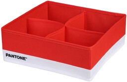PANTONE  organizer do szafy i szuflad, zajmuje mało miejsca, 1 sztuka, 4 przegródki na bieliznę, organizer do szuflad łazienkowych, szuflad łazienkowych, organizator szafy, składane szuflady, 28 x 28