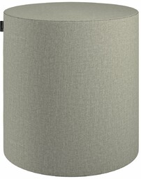 Puf Barrel, szaro-beżowy szenil, ø40, wys. 40 cm, City
