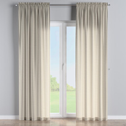 Zasłona na kanale z grzywką 1 szt., beżowy, Natural Touch