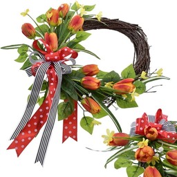 WIANEK NA DRZWI WIOSENNY TULIPAN SZTUCZNE KWIATY