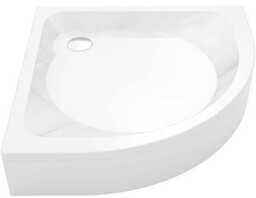 NEW TRENDY Brodzik półokrągły MARELLE R55 80x18,5 biały TER-0089