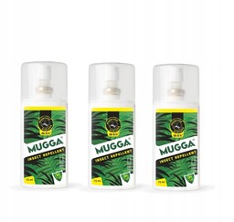 3 x Mugga Spray Na Komary I Kleszcze 9,5% Deet 75 ml