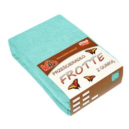 KARO Prześcieradło frotte z gumką 120x200 miętowe 054 grube 200g/m2