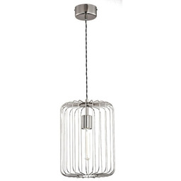 Druciana lampa kratka LENKA chrom śr. 27cm