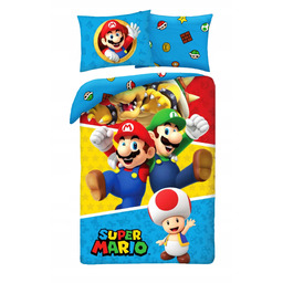 Pościel dziecięca Mario 140x200 cm Halantex Nitendo Luigi