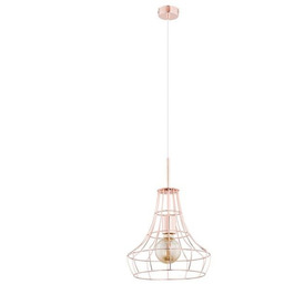 Druciana lampa kratka BASKET miedź śr. 30cm