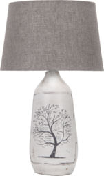 Candellux WALIA 1 41-39187 lampa stołowa abażur szary 1X60W E27 podstawa masa ceramiczna 24cm