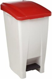 ROSSIGNOL Plastikowy kosz na śmieci z pedałem 60 L, biały, 490 x 380 x wys. 700 mm