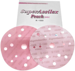 KOVAX Assilex Peach K1500 krążek ścierny na rzep o152mm 15 otw.