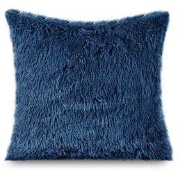 Spod Igły I Nitki Poszewka dekoracyjna 40x40 Yeti włochacz granatowa futrzak