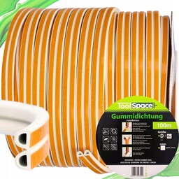 Uszczelka samoprzylepna do okien gumowa do drzwi D 100 mb Biały