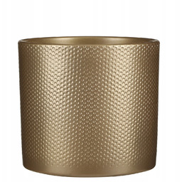 cylindryczna Złota doniczka ceramiczna Era 23/21 złote osłonki z ceramiki