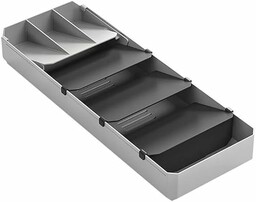 Metaltex Pojemnik na sztućce, szary/czarny, 40-49 cm
