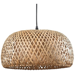 Polux Lampa wisząca bambusowa Korfu 329110 do sypialni brązowa czarna