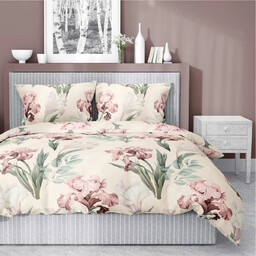 Pościel z satyny bawełnianej w irysy SJB-606