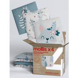 Panele tapicerowane PRINT SZOPY set 4 sztuki Mollis