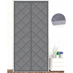 Kurtyna Zasłona Termiczna Izolacyjna Na Magnes Do Drzwi 90x200cm Szary