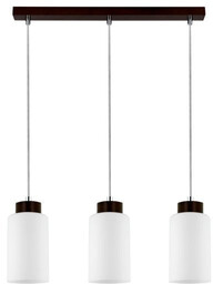 SPOTLIGHT lampa wisząca 3 punktowa Bosco z drewna bukowego kolor orzech, 1720376 1720376_SL