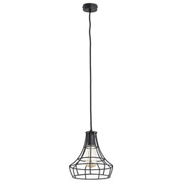 Druciana lampa kratka SOLIX czarna śr. 17,5cm