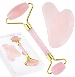 Zestaw Roller + Gua Sha Płytka Kwarcowe Pudełko