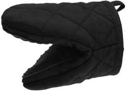 Rękawica kuchenna bawełniana czarna z magnesem 15 cm