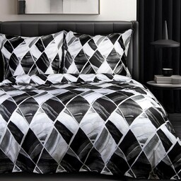 Darymex Pościel bawełniana 180x200 71480/1 grafitowa czarna biała geometria Cottonlove
