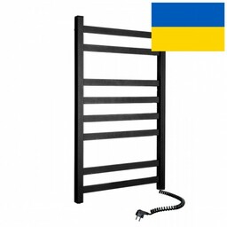 Grzejnik łazienkowy elektryczny 48 80 cm 150 W prawy, czarny Avangard