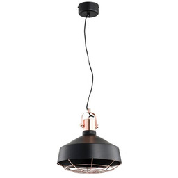Nowoczesna lampa ARNOO czarna/miedź śr. 33cm